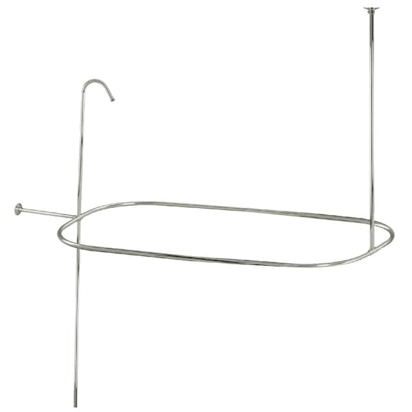 Oval Shower Riser W/ Enclosure, Polished Nickel